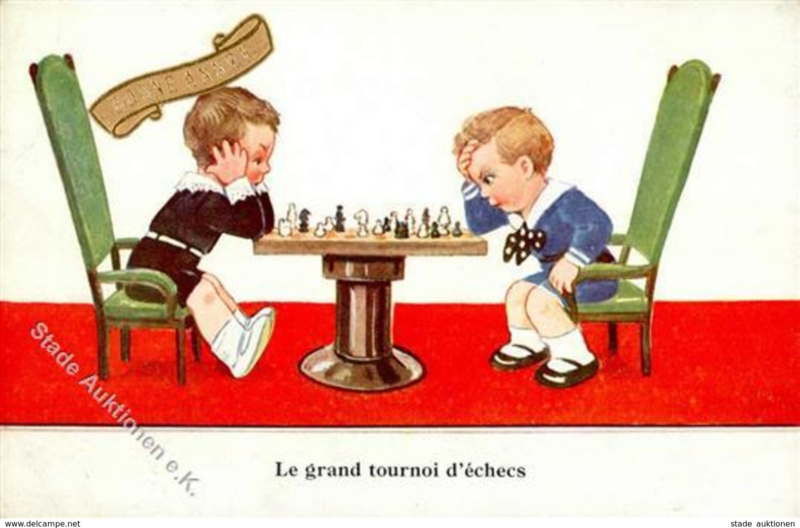 Schach Künstlerkarte I-II (Stauchung) - Schach
