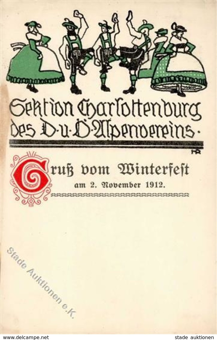 Berlin (1000) Winterfest 2.11.1912 Signiert Künstlerkarte I-II (Marke Entfernt) - Ohne Zuordnung