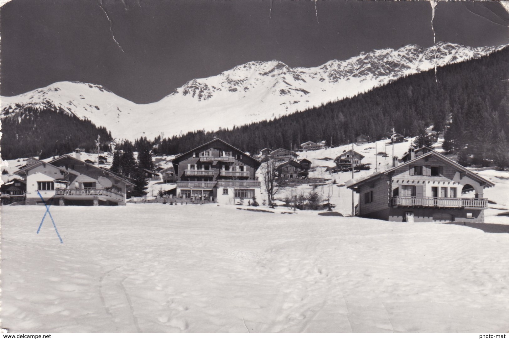 1163... Verbier - Hôtel Restaurant Mont-fort - M. Et Mme. Genoud - Suisse - Autres & Non Classés