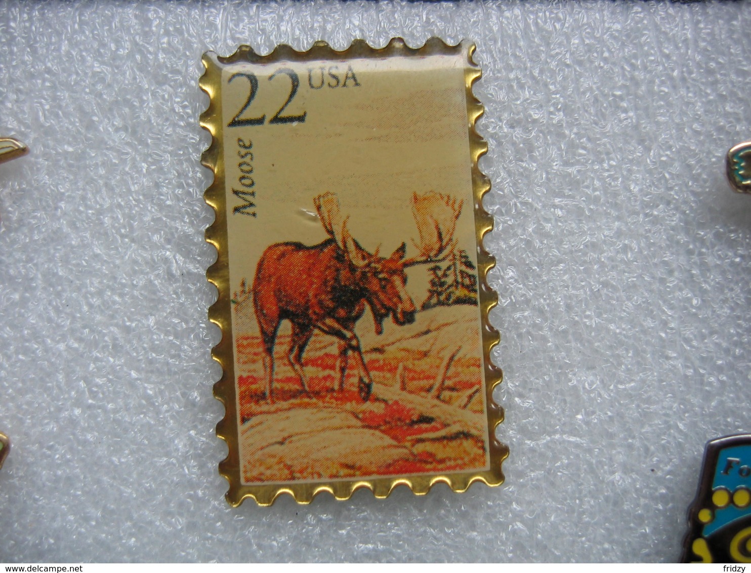 Pin's Timbre 22 USA, Moose - Postes