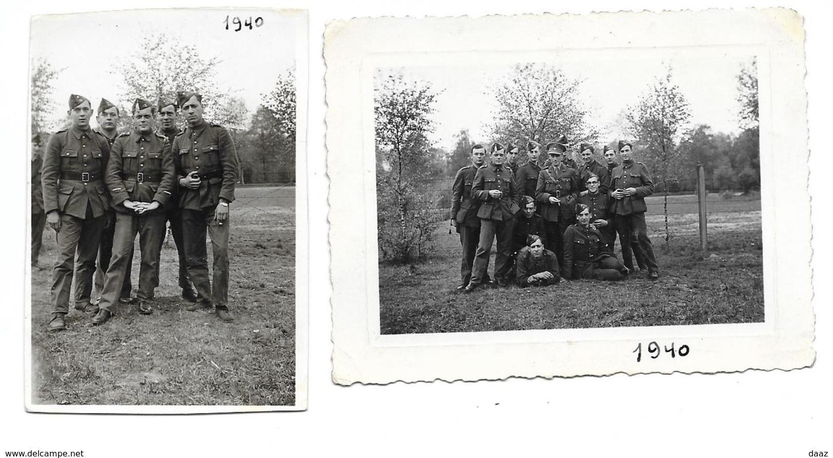 Soldats Armée Belge  Camp De Casteau 1940  Photo 5,5x8 Et 10x7 - Oorlog, Militair