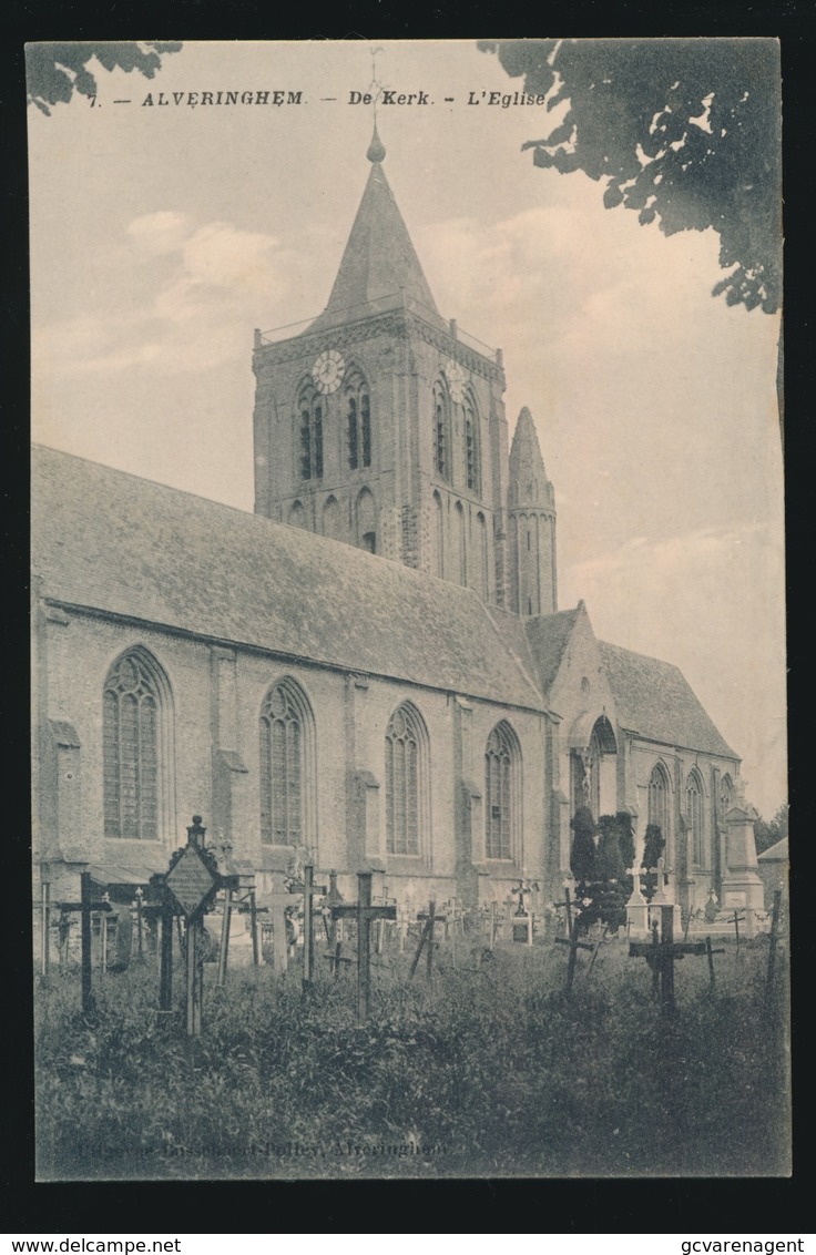 ALVERINGHEM  DE KERK  L'EGLISE - Alveringem