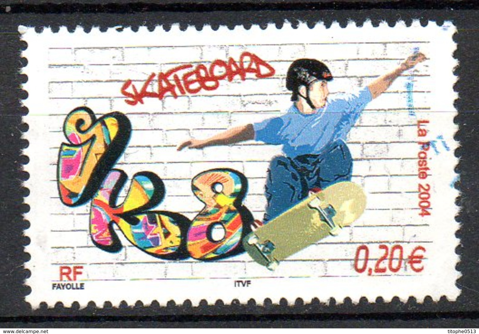 FRANCE. N° 3691 De 2004 Oblitéré. Skateboard. - Skateboard