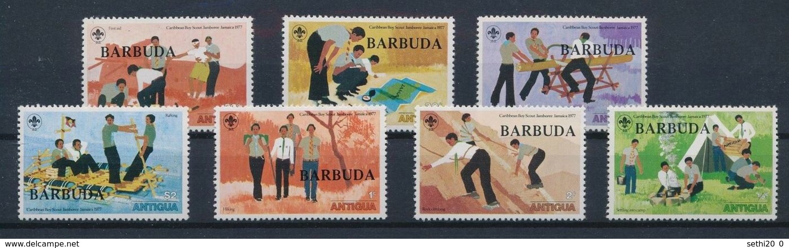 Barbuda 1977 Red Cross Croix Rouge Scoutisme MNH - Nobel Prize Laureates