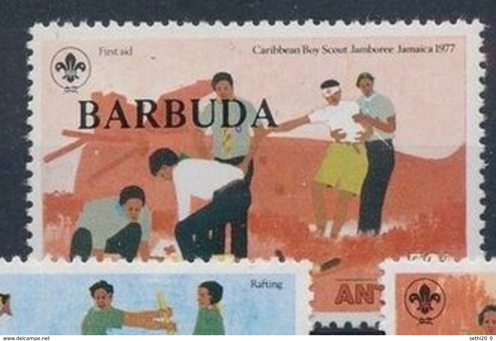 Barbuda 1977 Red Cross Croix Rouge Scoutisme MNH - Prix Nobel