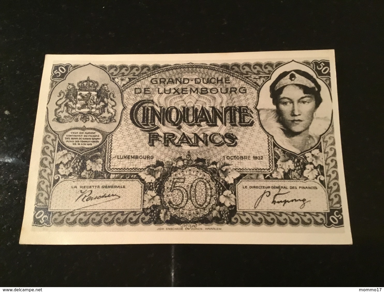 Billet 50 Francs - Luxemburgo - Ciudad