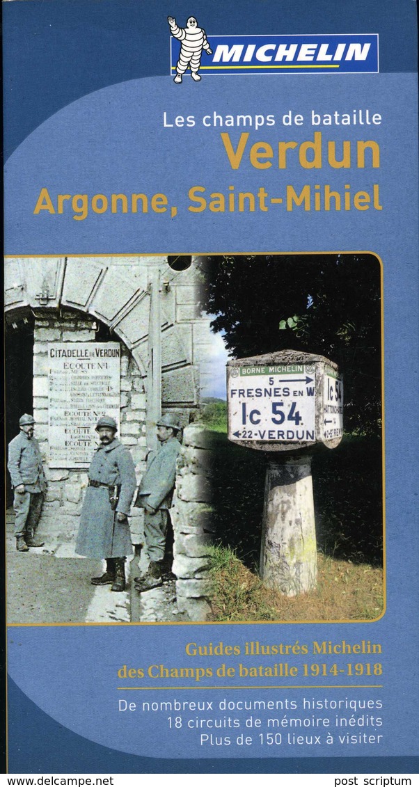 Livre-  Michelin - Les Champs De Bataille - Verdun Argonne Saint Mihiel - Lorraine - Vosges