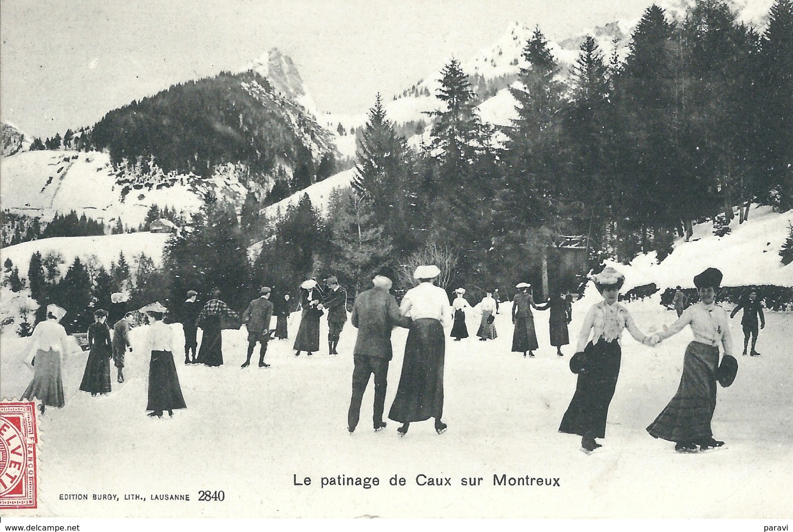 CPA Suisse - Vaud * Le Patinage De Caux Sur Montreux * - Montreux