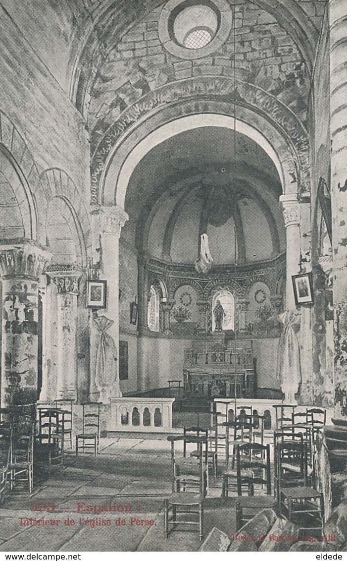 Interieur De L' Eglise De Perse à Espalion France Before 1903 . Undivided Back - Iran