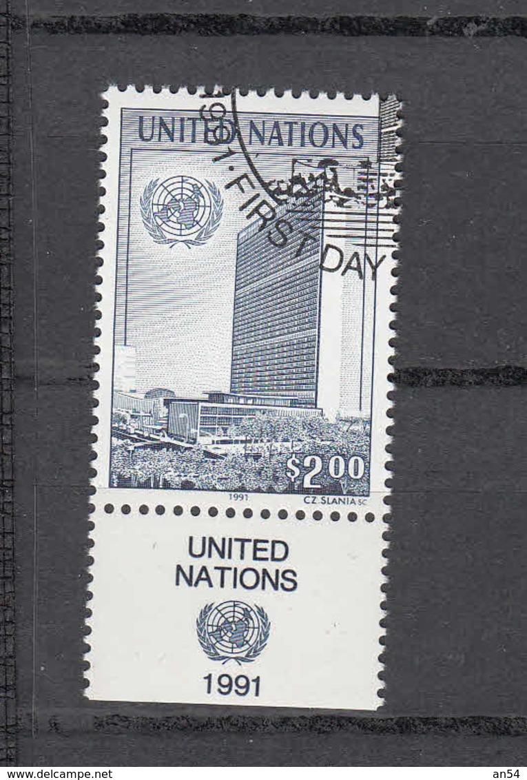 NATIONS  UNIES  NEW-YORK    1991    N° 590-593-594  OBLITERES   CATALOGUE YVERT&TELLIER - Oblitérés