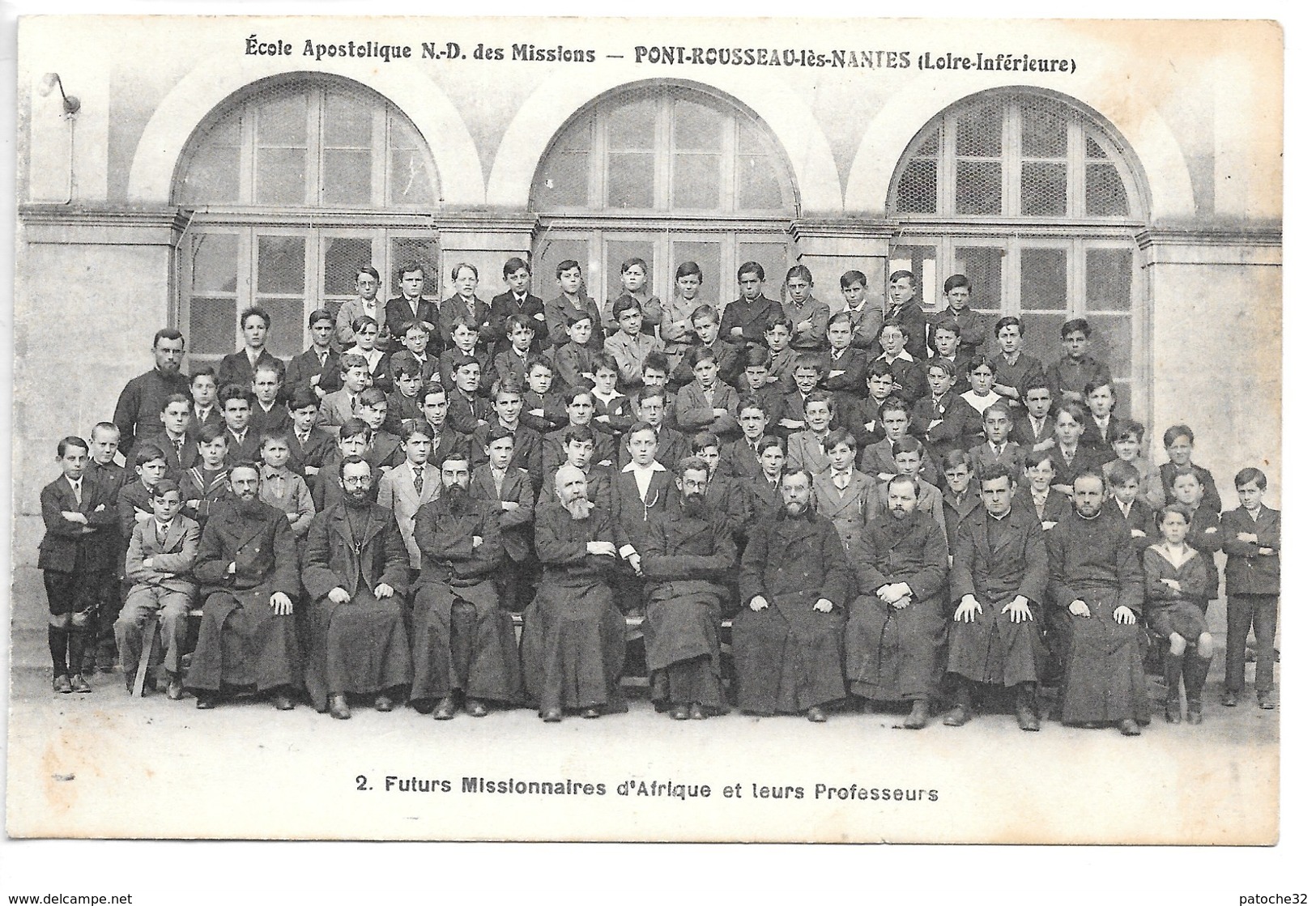 Cpa..Pont-Rousseau-les-Nantes...futurs Missionnaires D'Afrique Et Leurs Professeurs....animée.... - Sonstige & Ohne Zuordnung