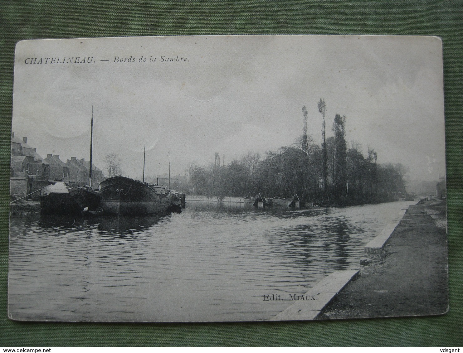 CHATELINEAU - BORDS DE LA SAMBRE 1907 ( Péniche ) - Charleroi
