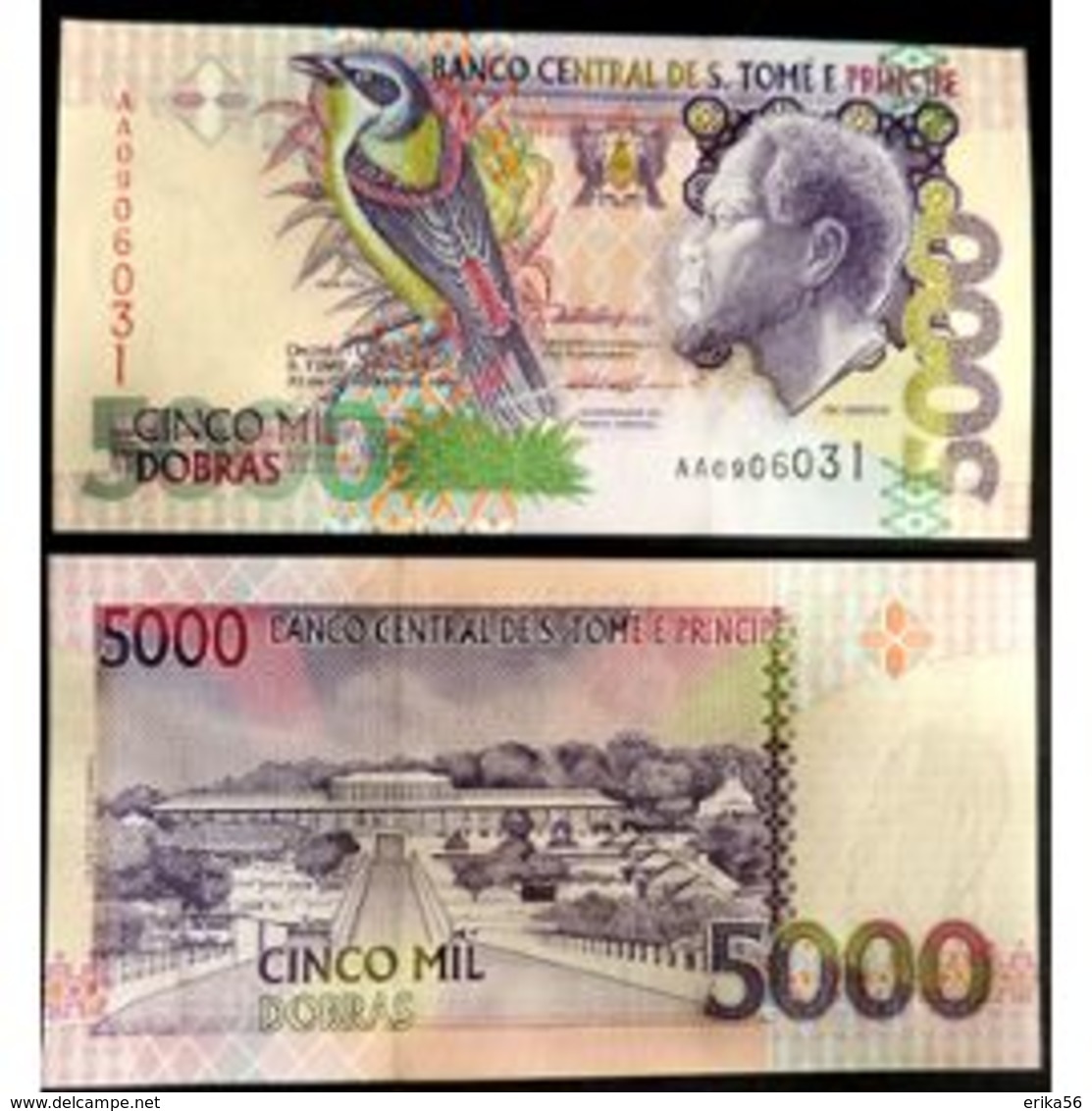 BILLET SAO TOME ET PRINCIPE 5000 DOBRAS - Sao Tome And Principe