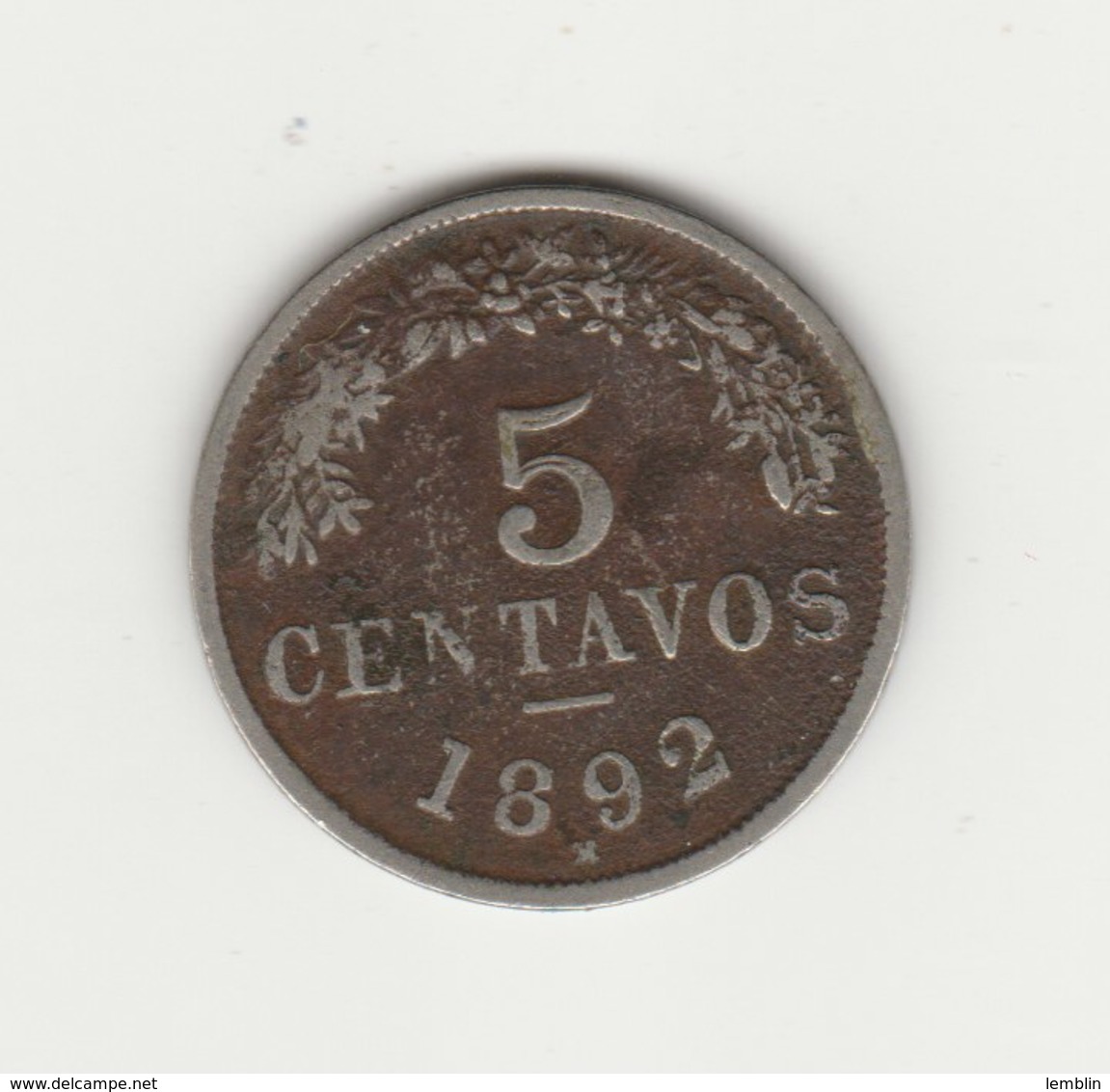 5 CENTAVOS 1892 - Bolivie