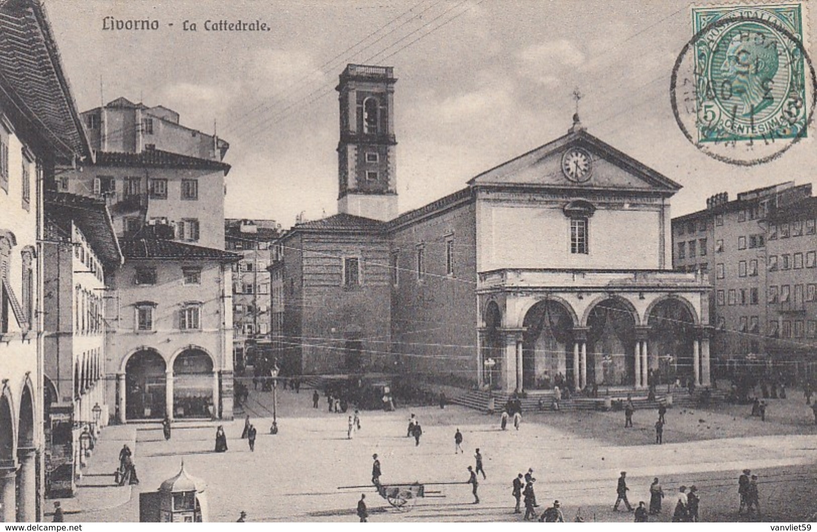 LIVORNO-LA CATTEDRALE- CARTOLINA VIAGGIATA IL 17-3-1909 - Livorno