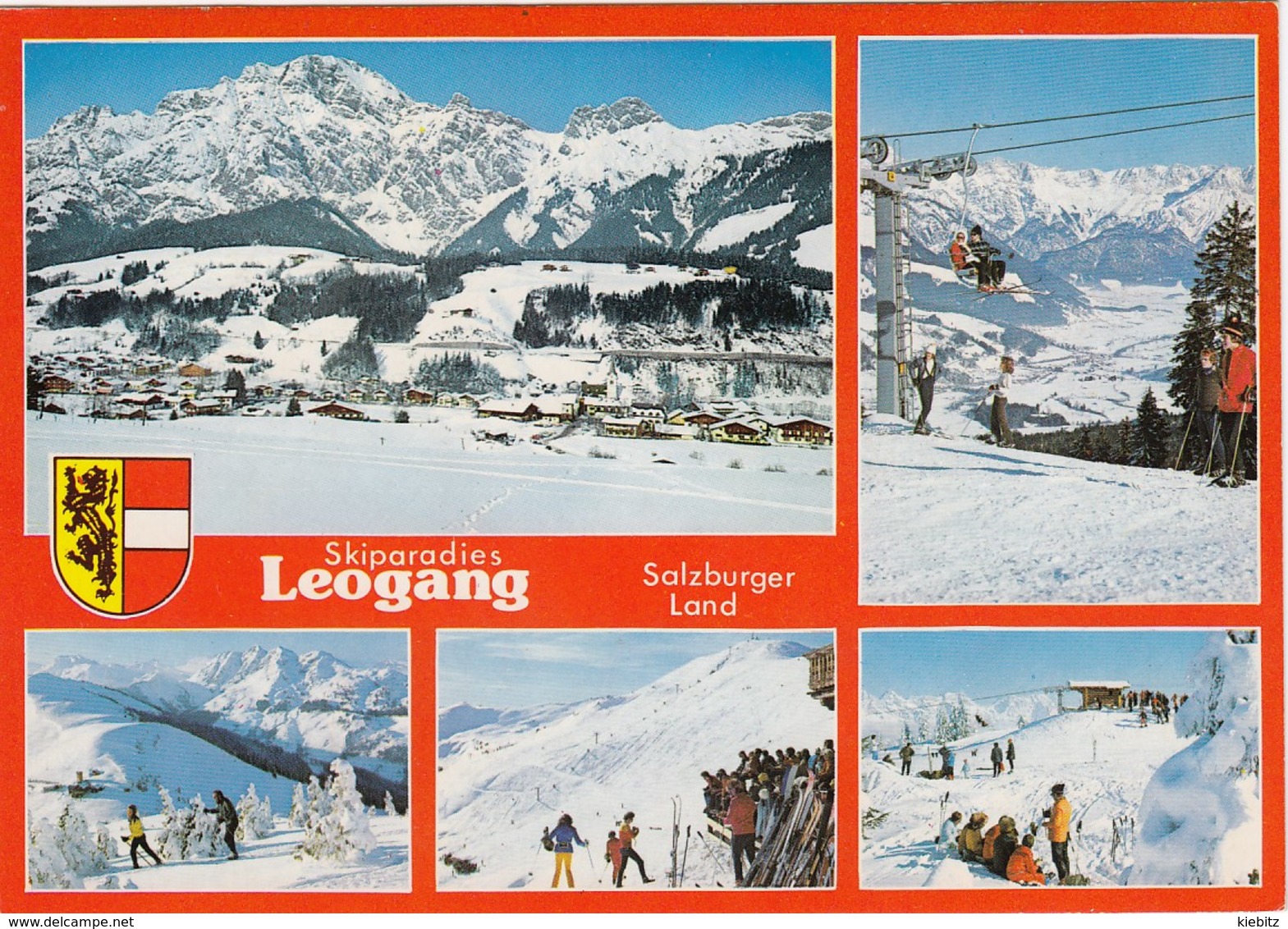 SBG-Leogang - 5 Bildkarte Gelaufen 1985 - Leogang