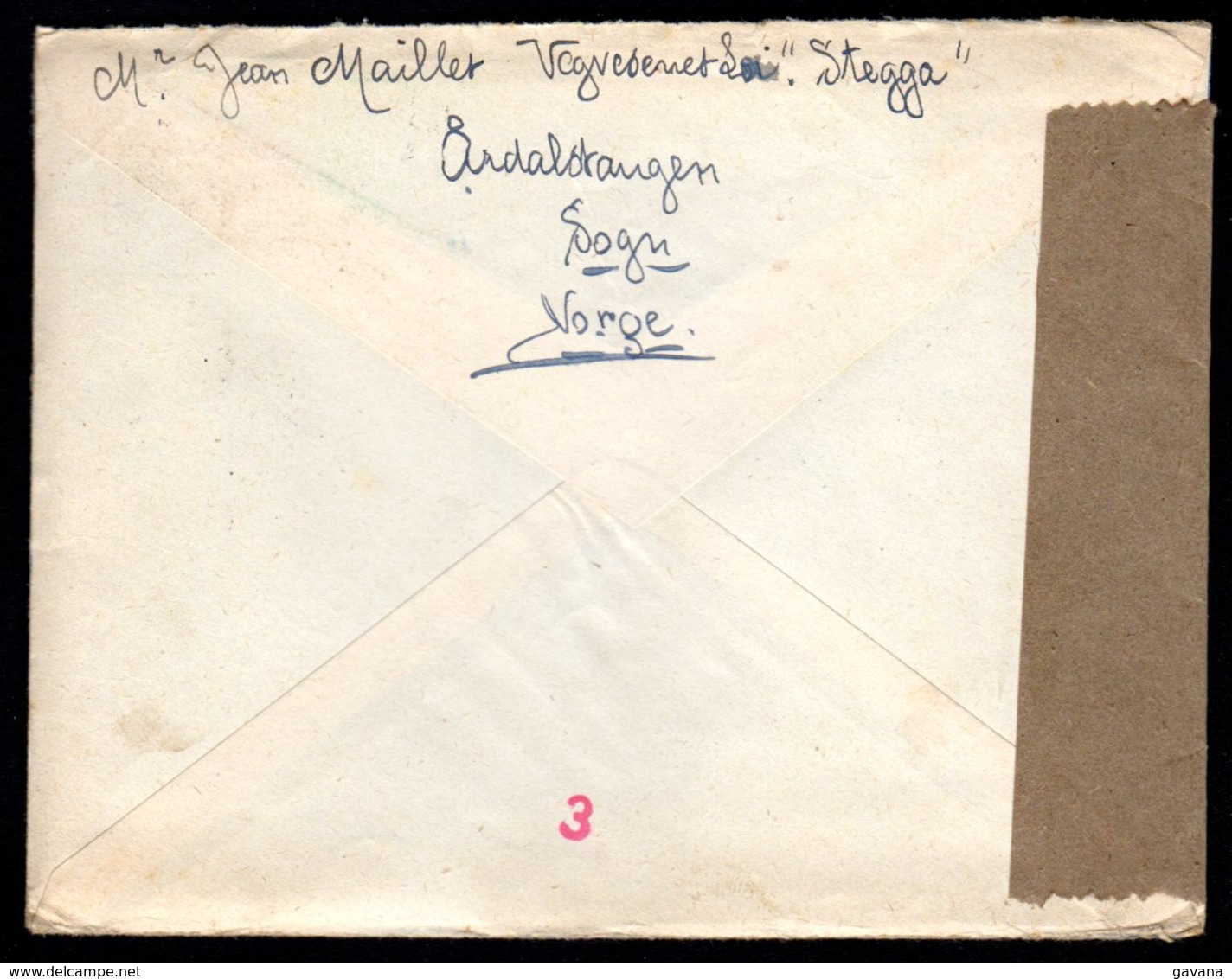 STO En Norvège - Censure Militaire - ARDALSTANGEN Du 20/07/43 - Lettres & Documents