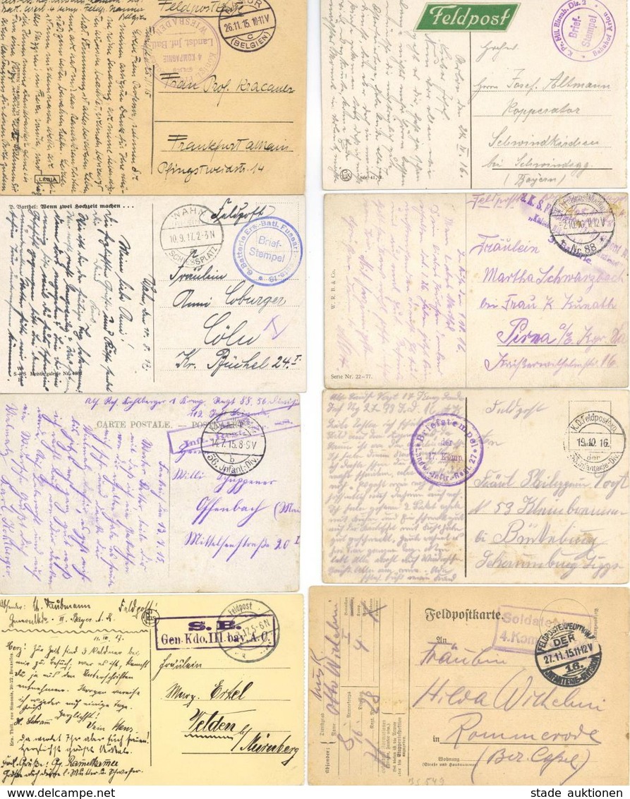 Feldpost WK I Schachtel Mit über 700 Meist Ansichtskarten I-II - Weltkrieg 1914-18