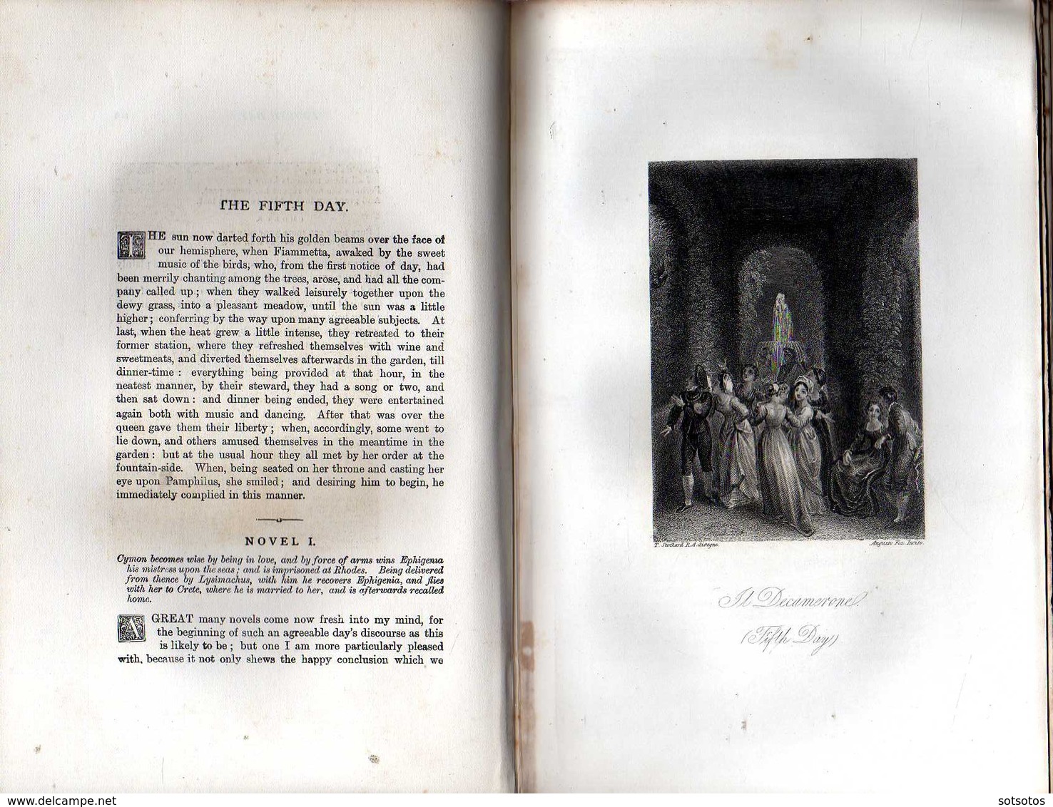 The DECAMERON Or TEN DAYS’ ENTERTAIMENT Of BOCCACCIO – 1894 – Illustrated With 11 Designs Hors-text By STOTHARD – 532 Pa - 1850-1899