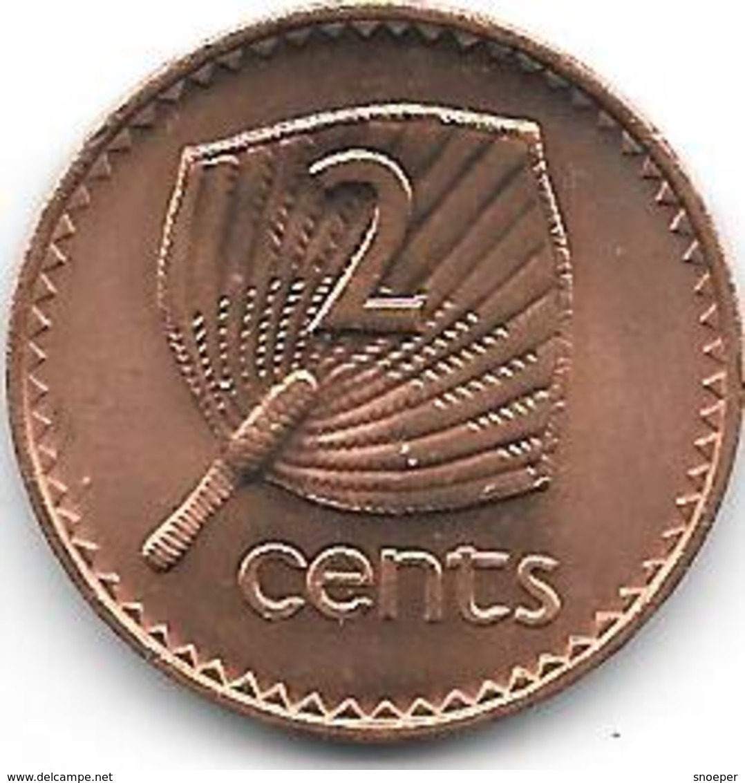 *fiji 2 CentS  1982  Km 28  Unc - Fidji