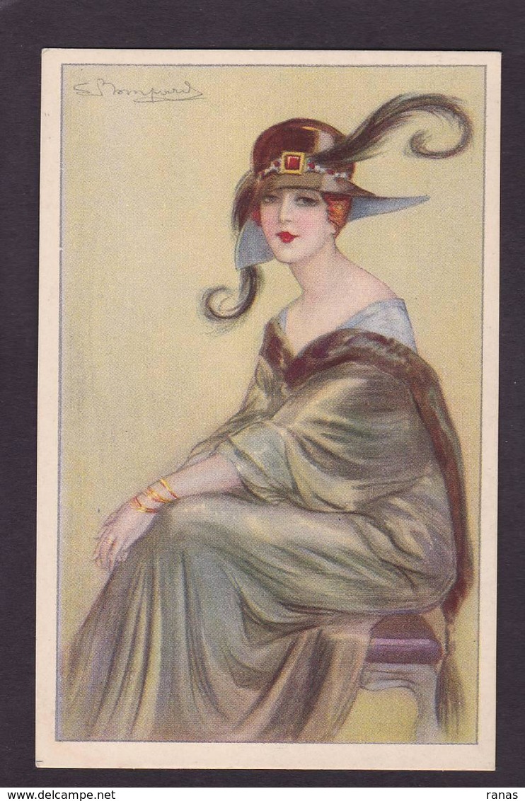 CPA Bompard Illustrateur Italien Italie Femme Girl Women Non Circulé Art Déco - Bompard, S.