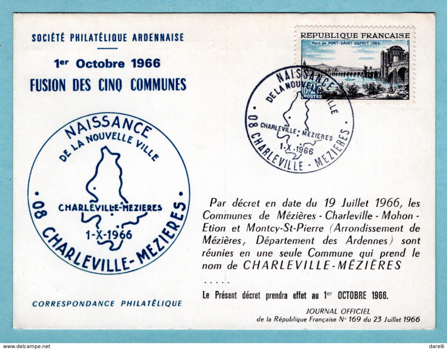 CP 08 - Charleville Mézières - Fusion Des Cinq Communes - Naissance D'une Nouvelle Ville - Charleville