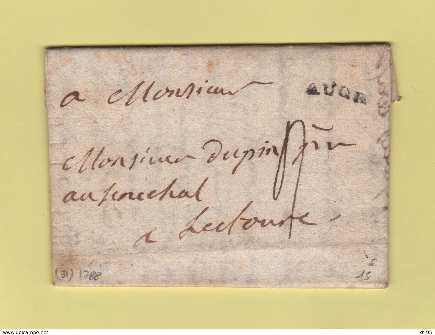 Auch - Gers - 1788 - Courrier Pour Lectoure - 1701-1800: Voorlopers XVIII