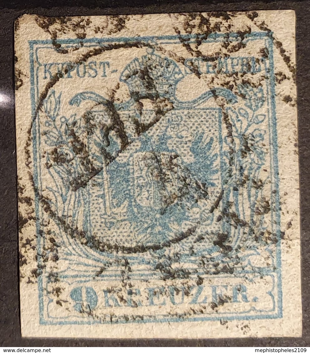 AUSTRIA 1850/54 - TRIEST Cancel - ANK 5 - 9kr - Used Stamps