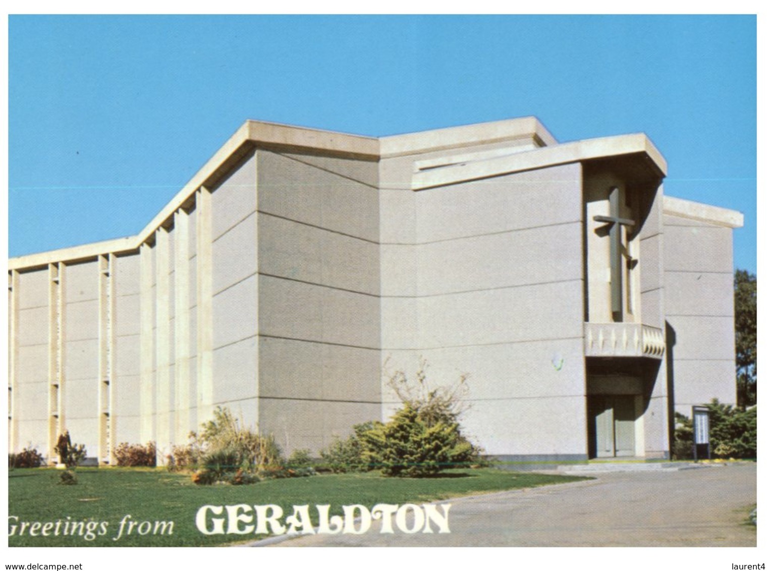 (65) Postcard - Australia - WA - Geraldton Holy Corss Cathedral - Geraldton