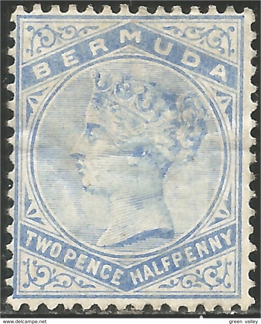 188 Bermuda Queen Victoria 2 1/2 Blue MH * Neuf CH (BER-87) - Bermudes