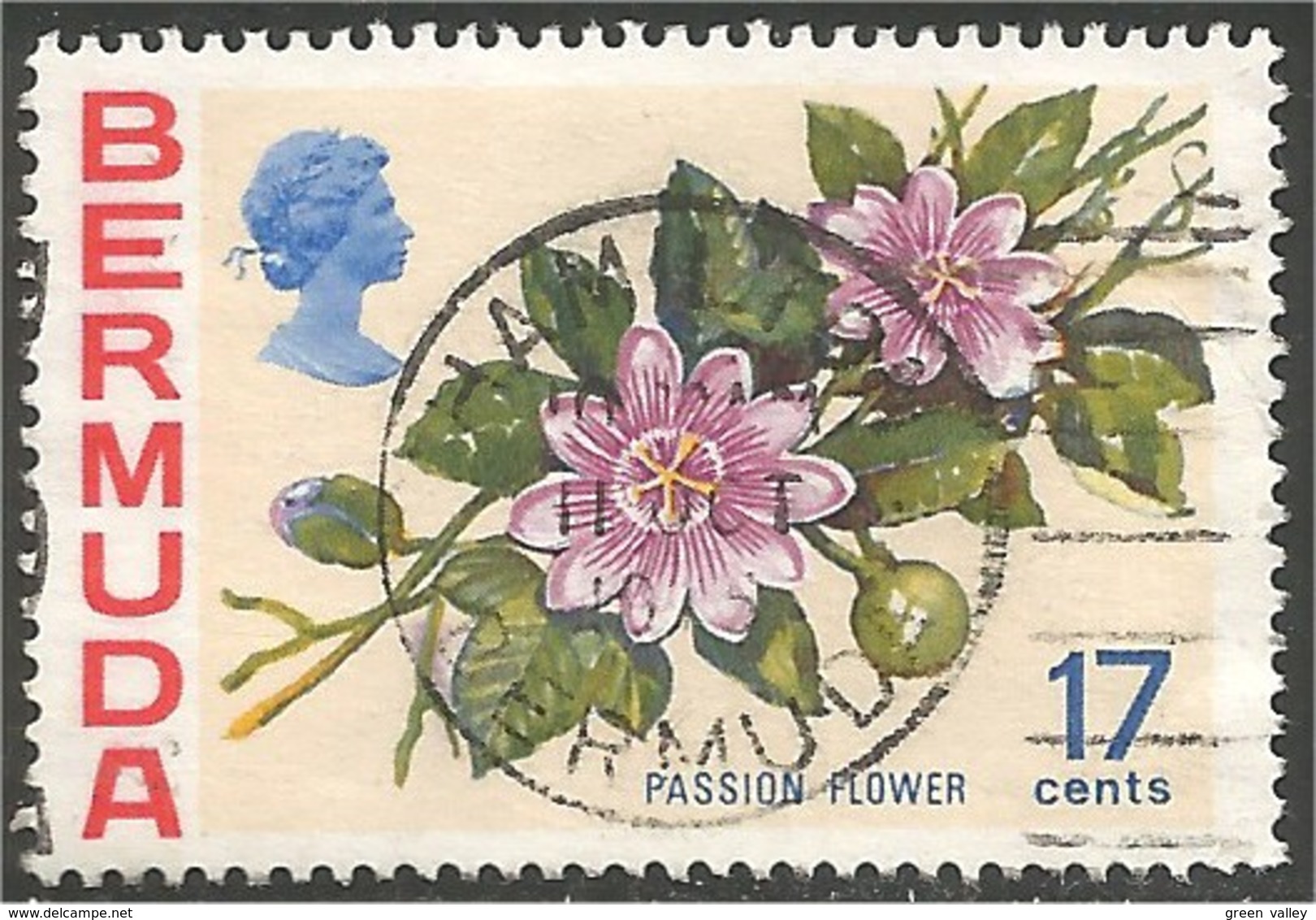188 Bermuda Fleur Fleur Passion Flower VF CDS (BER-89) - Bermudes