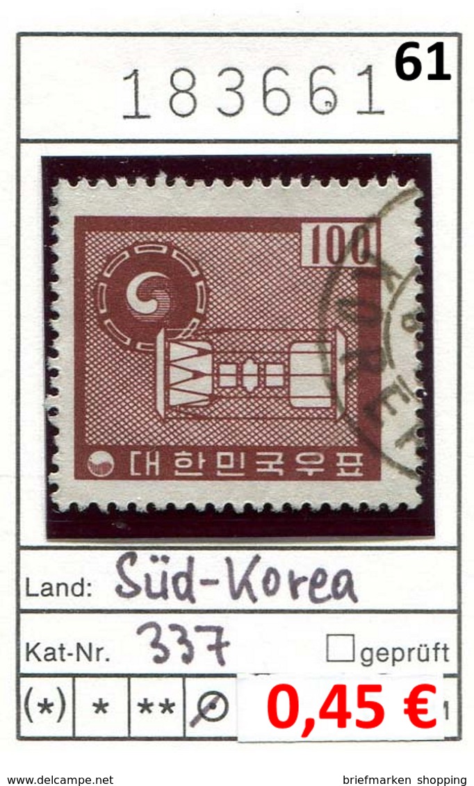 Südkorea - Süd-Korea - South Korea -  Michel 337 - Oo Oblit. Used Gebruikt - - Korea (Süd-)