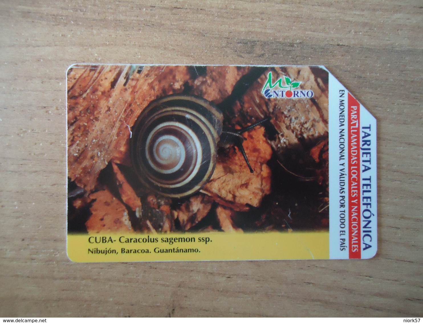 CUBA  USED CARDS  ANIMALS  SNAIL - Cuba