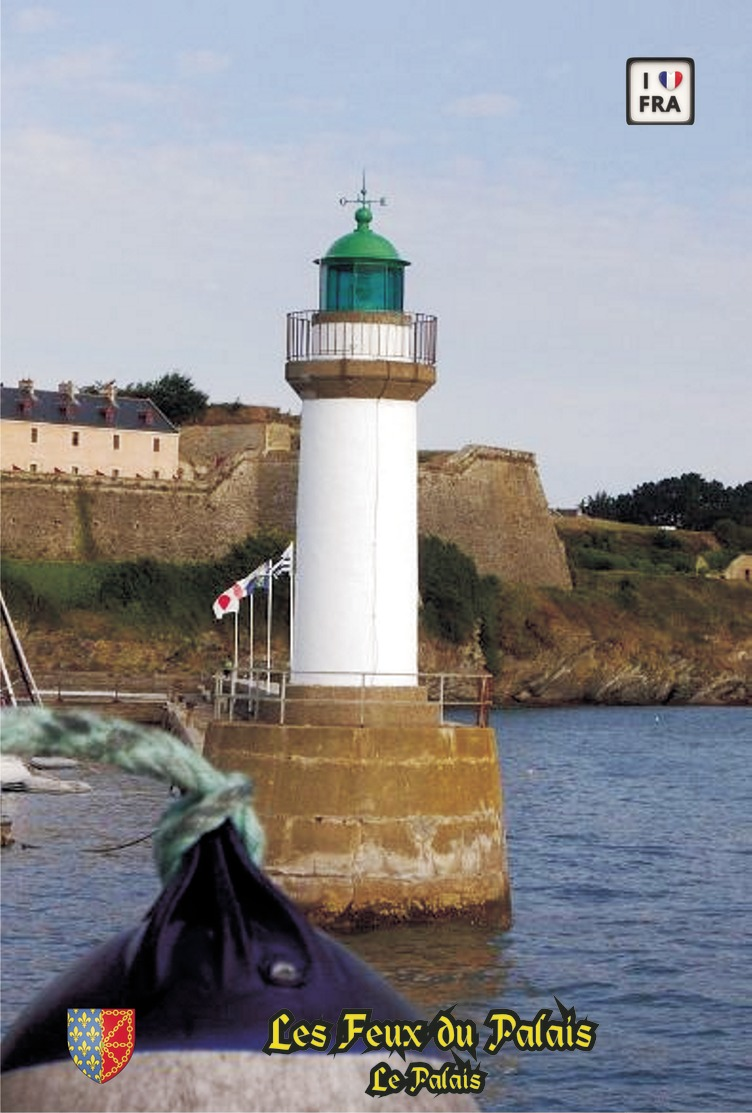 Set 6 Cartes Postales, Phares, Lighthouses Of Europe, France, Le Palais, Les Feux Du Palais - Fari