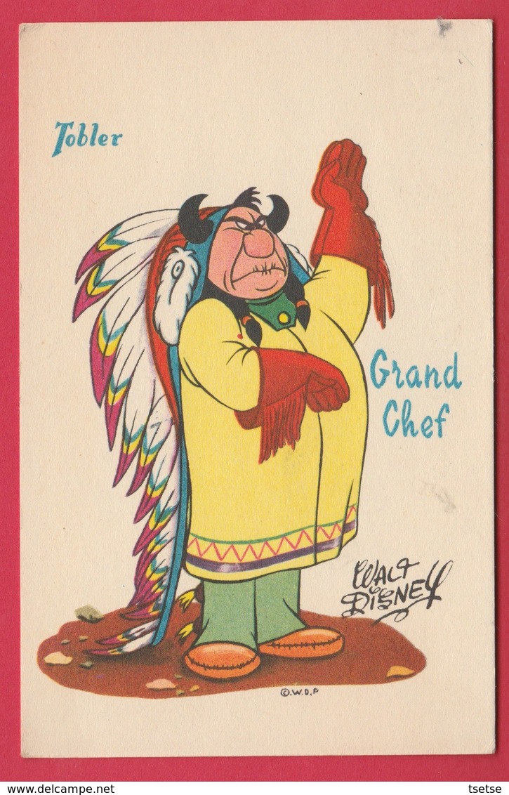 Personnages De Disney - Grand Chef Indien / Indian Grand Chief -Peter Pan  / Chocolat Tobler ( Always See  Reverse ) - Disneyworld