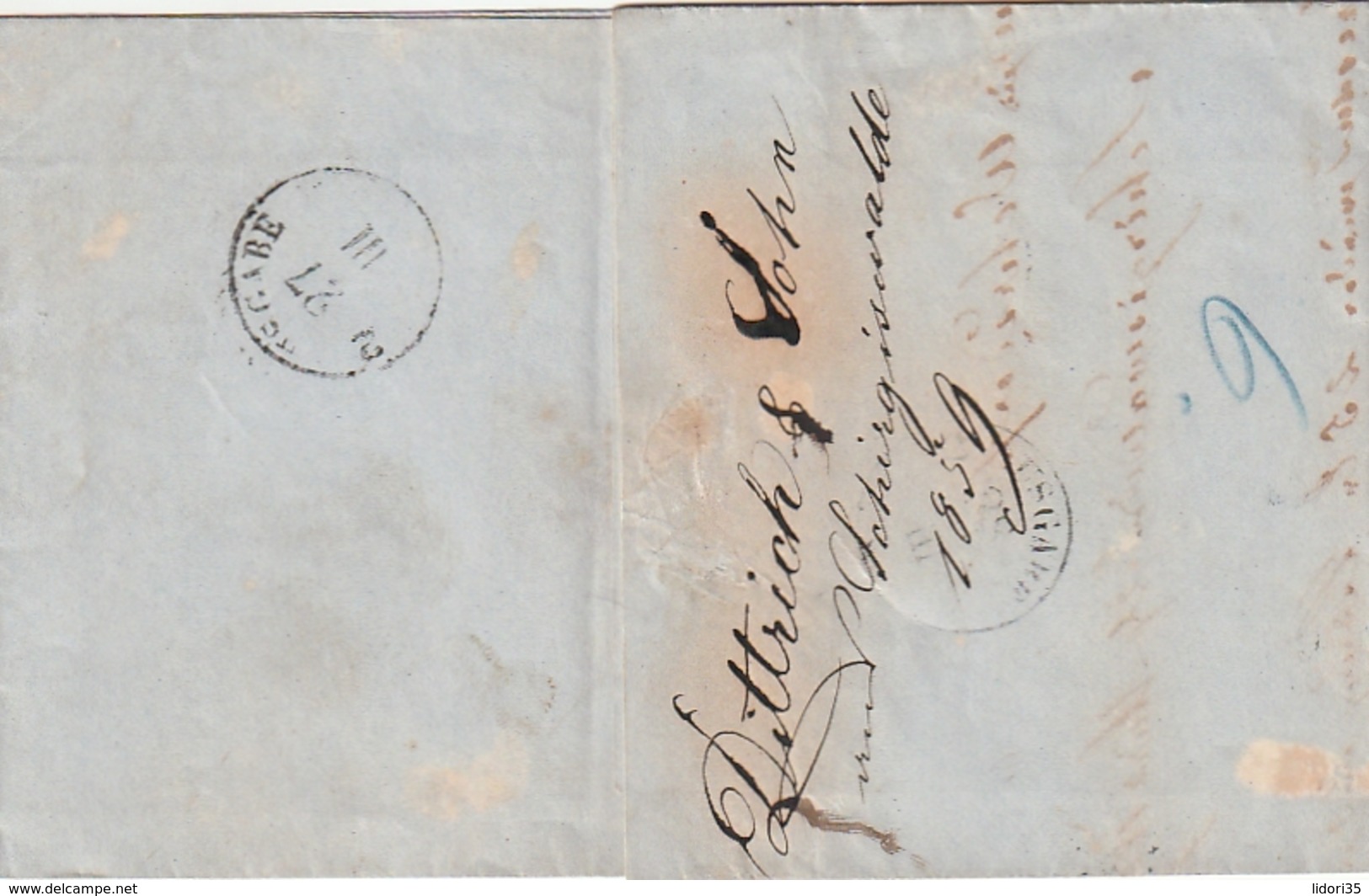 Sachsen / 1855 / Mi. 8 EF Auf Brief, Nr.-Stempel 166 Und K2 SCHIRGISWALDE (3185) - Saxony