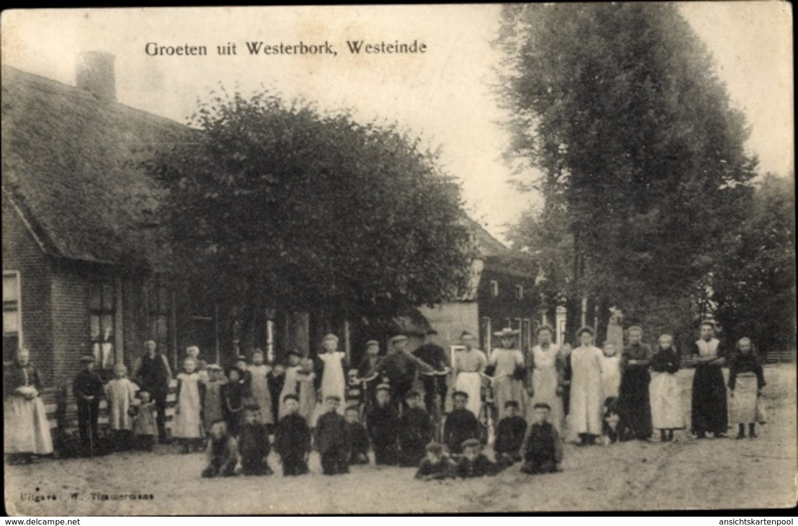 Cp Westerbork Drenthe Niederlande, Westeinde, Gruppenbild - Autres & Non Classés