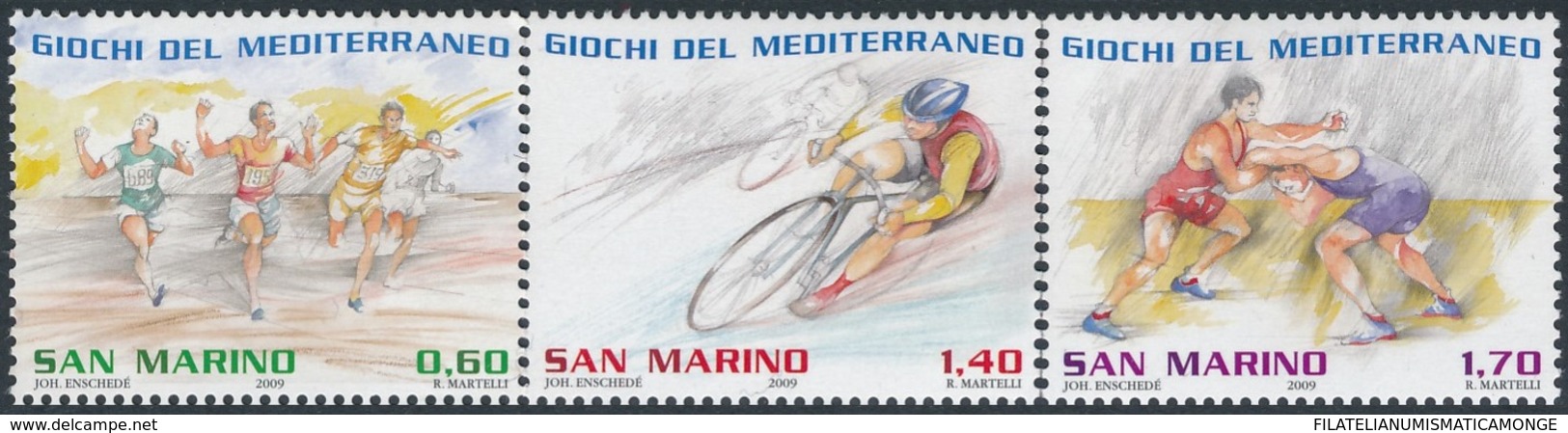 San Marino 2009 Correo 2194/96 Juegos Mediterraneo 2009 (3s)  **/MNH - Unused Stamps