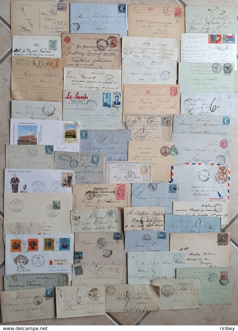 Lot De Lettres, Marques Postales Et Documents France, Europe, Monde    XIX Et XXème Siècle - Autres & Non Classés