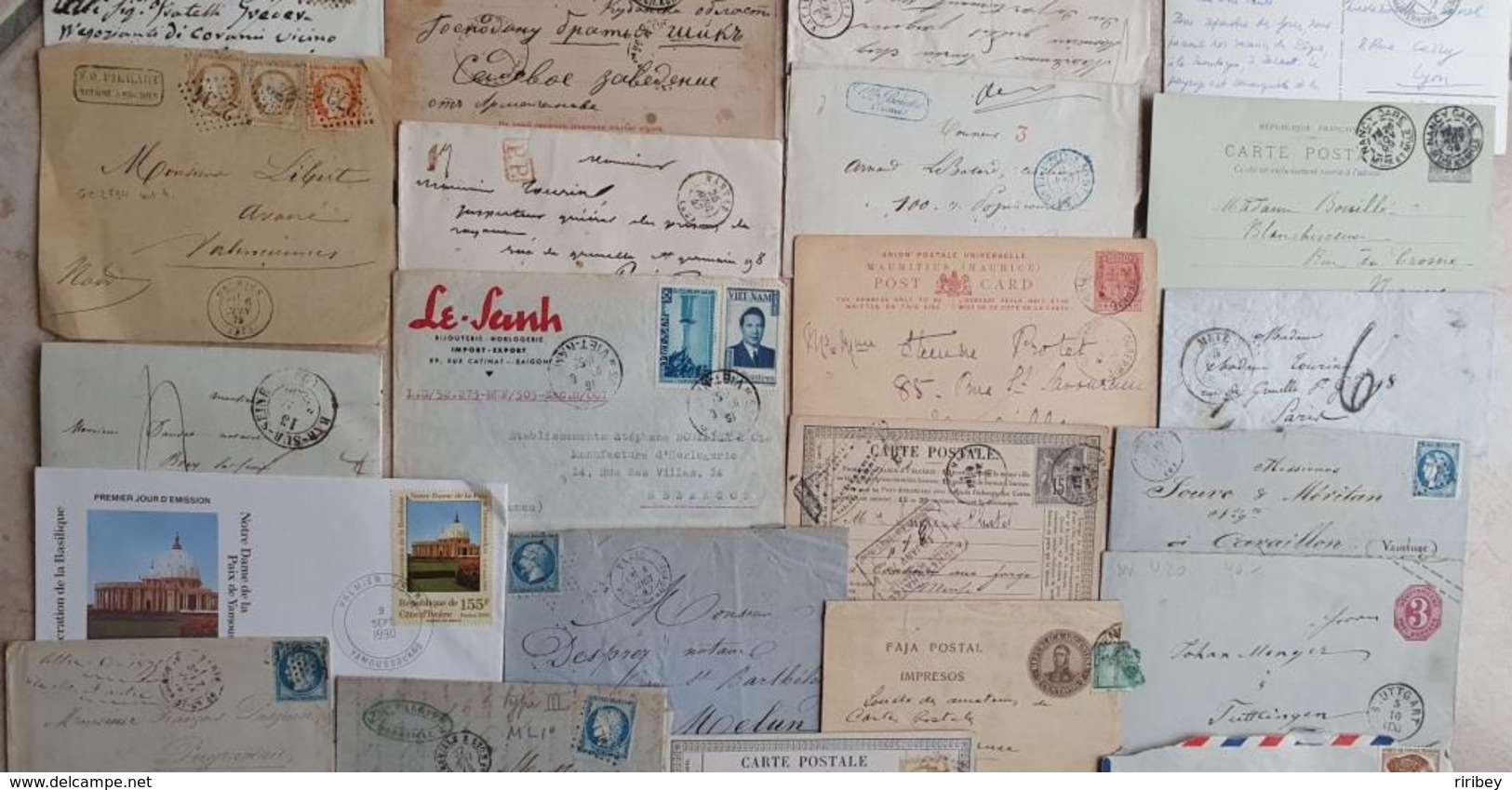 Lot De Lettres, Marques Postales Et Documents France, Europe, Monde    XIX Et XXème Siècle - Autres & Non Classés