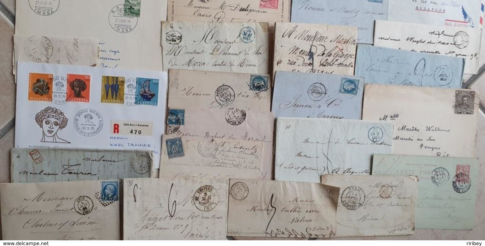 Lot De Lettres, Marques Postales Et Documents France, Europe, Monde    XIX Et XXème Siècle - Autres & Non Classés