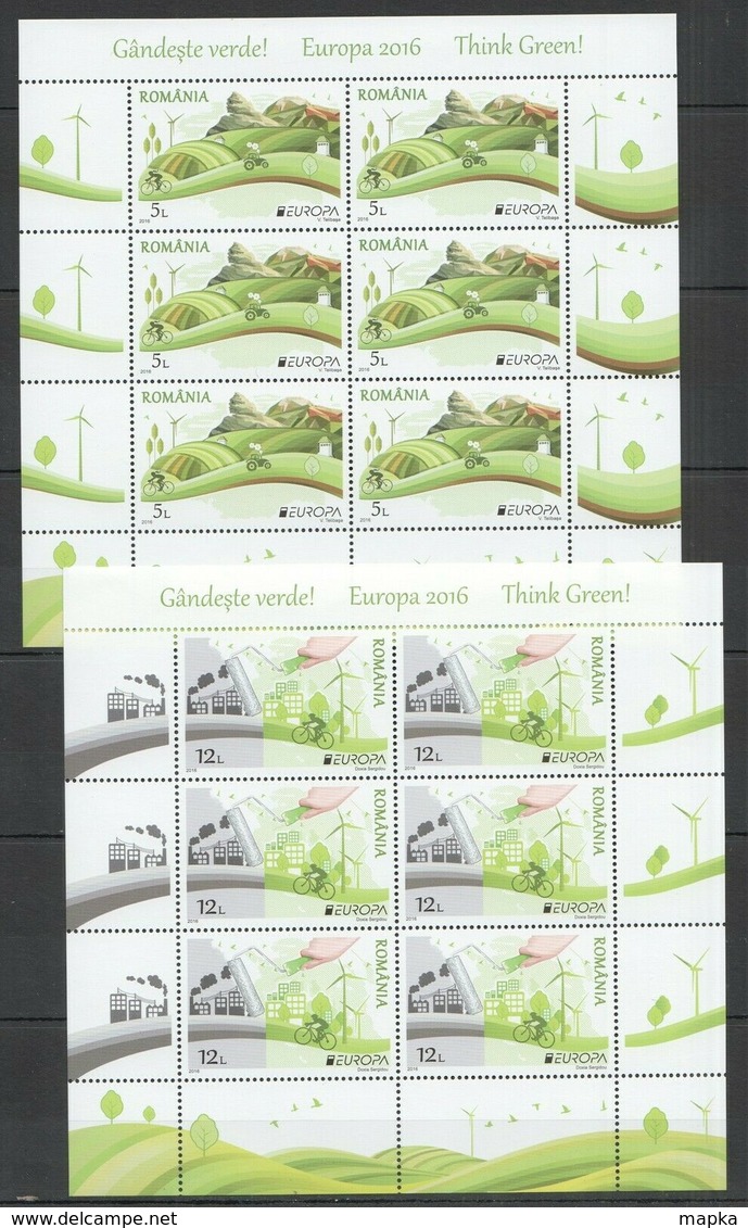 RM127 2016 ROMANIA NATURE THINK GREEN EUROPA CEPT #7067-8 2KB MICHEL 75 EURO MNH - 2016