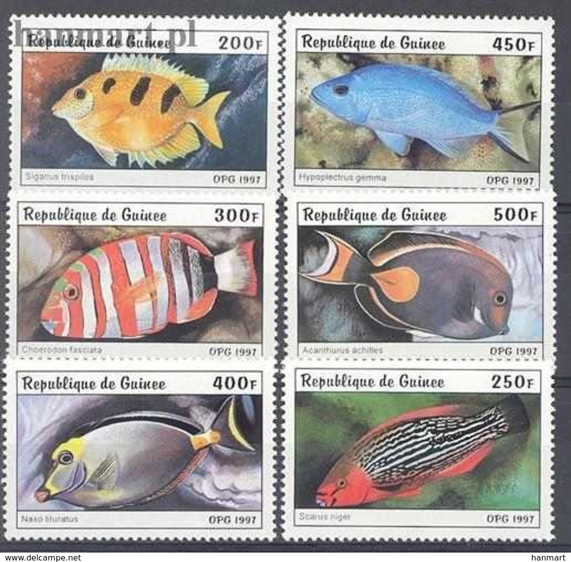 Guinea 1997 Mi 1645-1650 MNH ( ZS5 GUR1645-1650 ) - Fishes