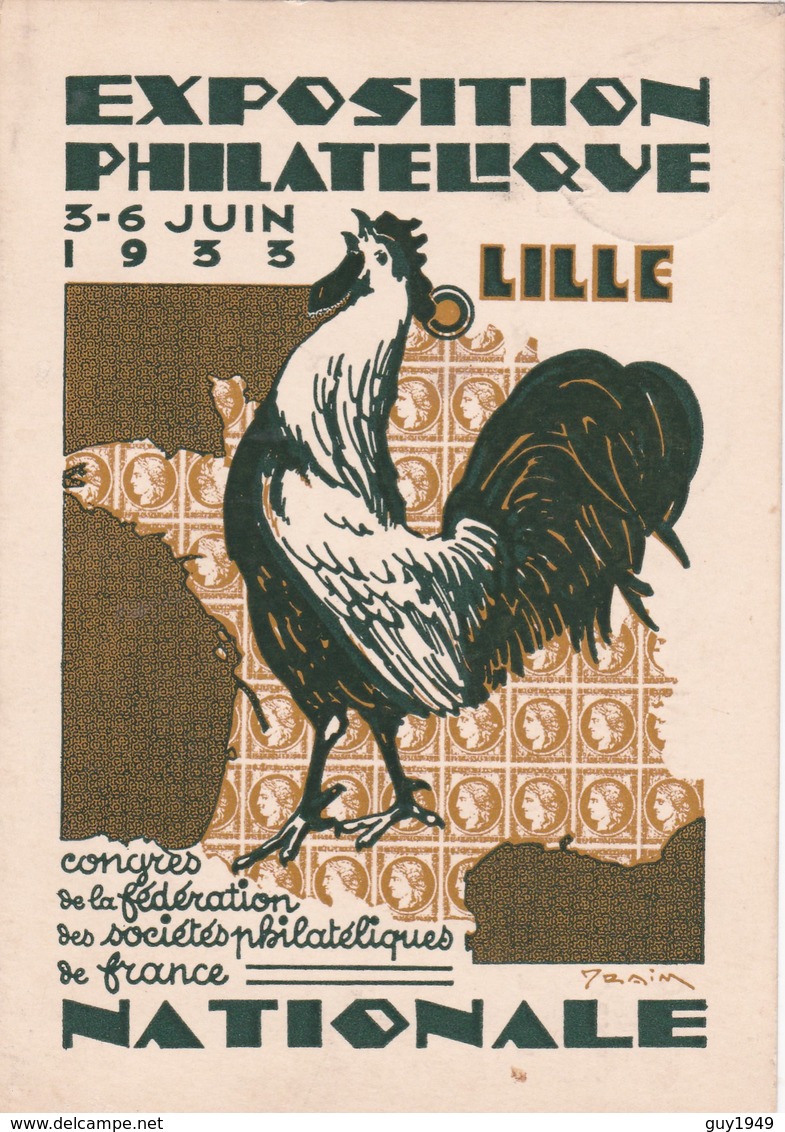 EXPOSITION PHILATELIQUE 1933 A LILLE - Lille