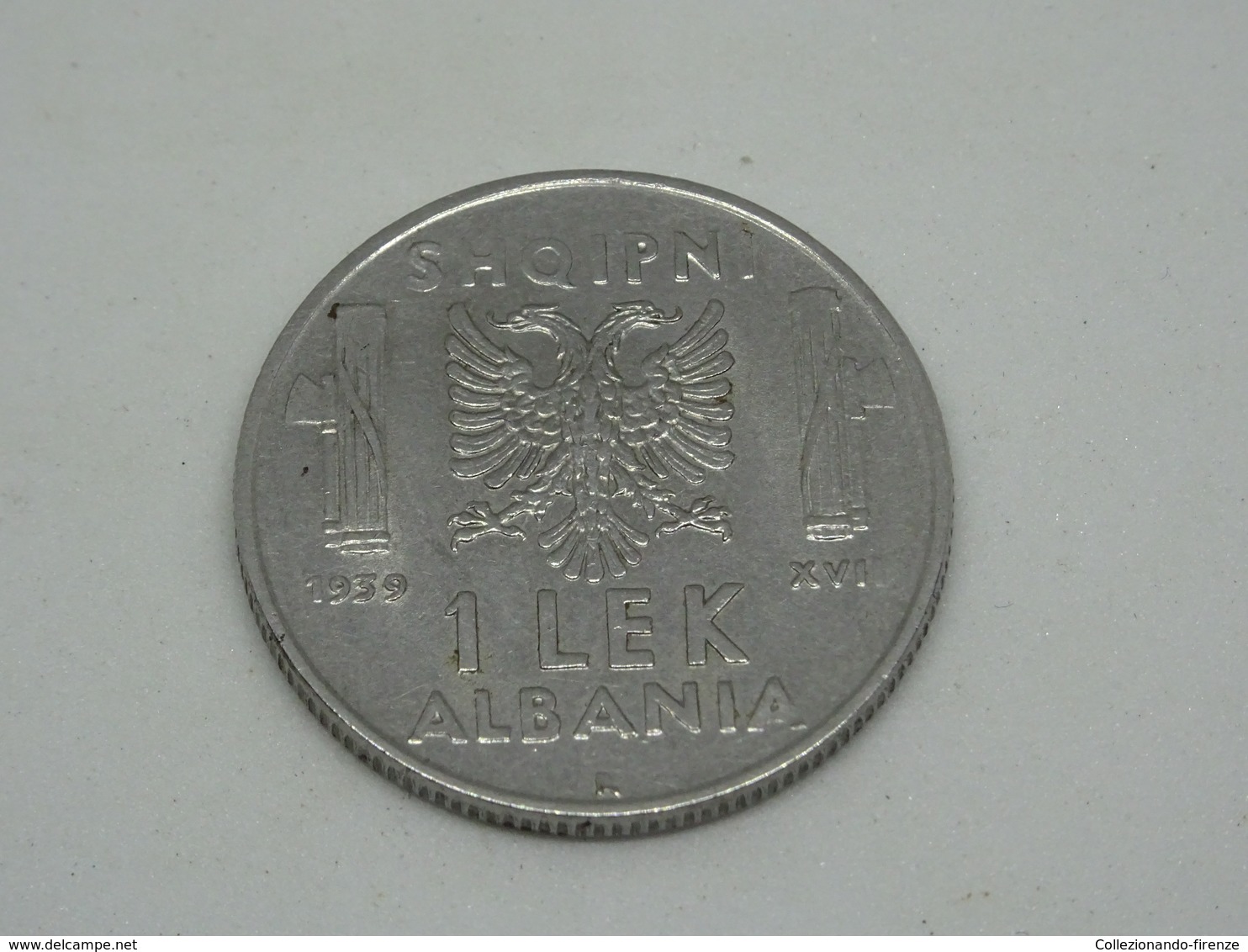 Moneta Coins Albania Italiana Vittorio Emanuele III 1 Lek - Varietà - Acmonital Magnetica - Albanie