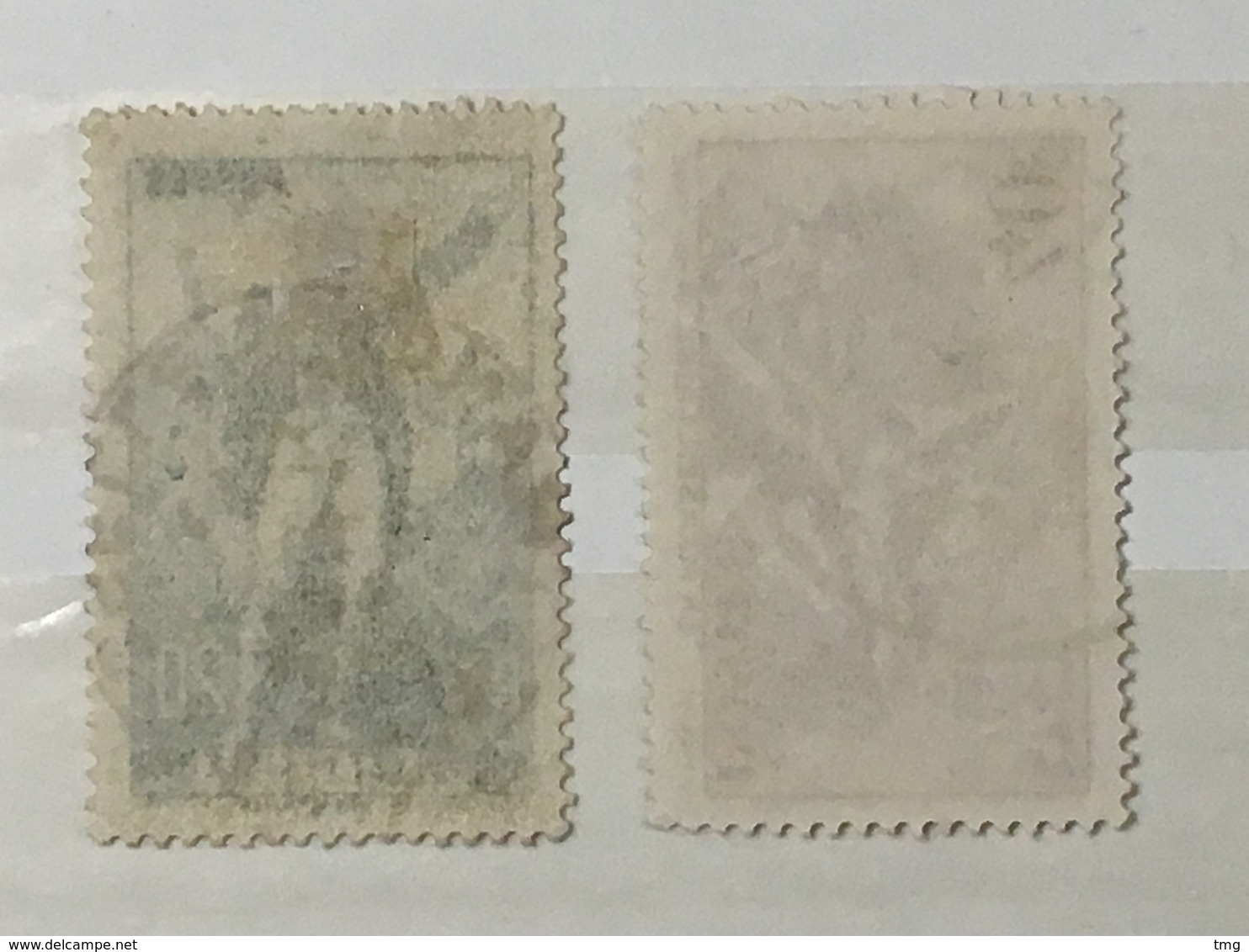 Timbres France YT 314 & 315 (°) Obl 1936, Claude Rouget De Lisle 20c Vert, 40c Brun (côte 6,15 Euros) – 406b - Used Stamps