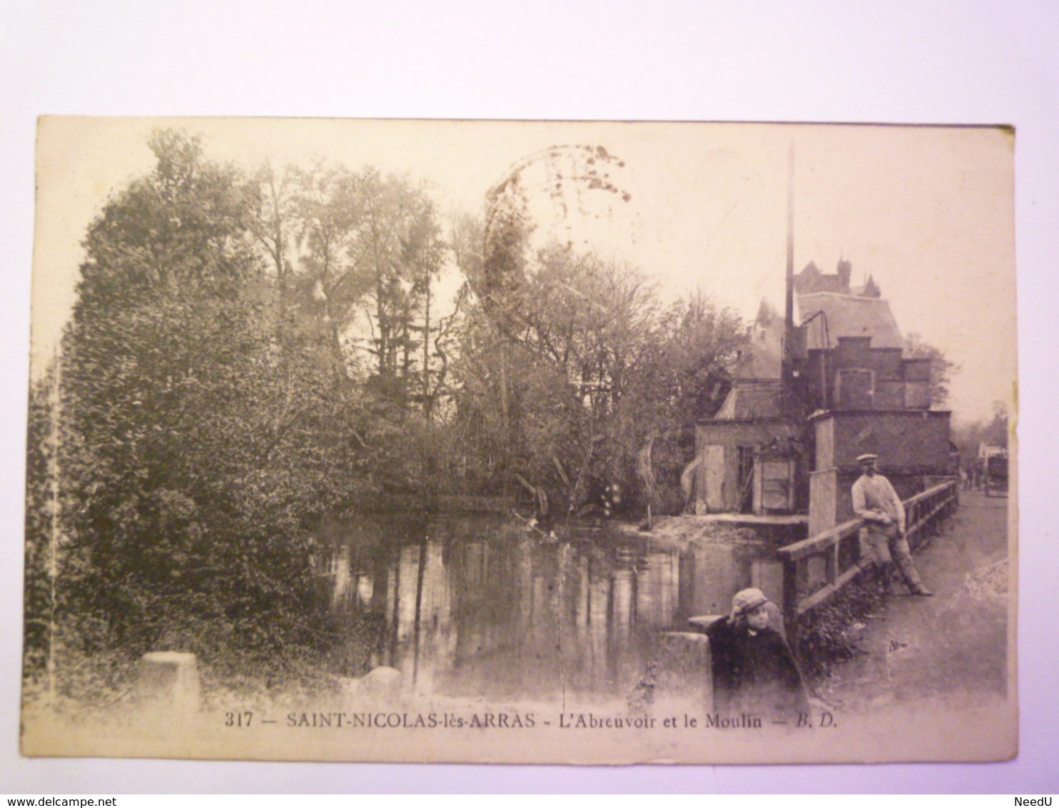 GP 2019 - 2202  SAINT-NICOLAS-lès-ARRAS  (Pas-de-Calais)  :  L'ABREUVOIR Et Le MOULIN  1915    XXXX - Other & Unclassified