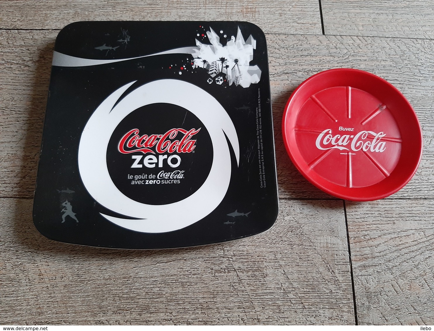 Lot Coca Cola  Zéro  Ramasse Monnaie Dessous De Bouteille Plastique Publicité - Andere & Zonder Classificatie