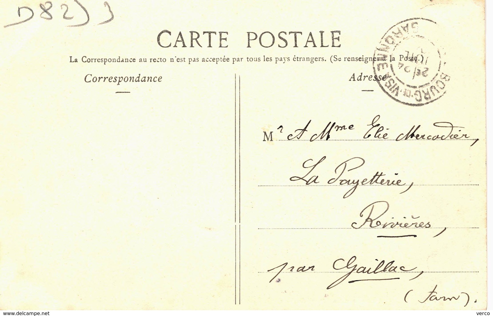 Carte POSTALE  Ancienne De  BOURG De VISA - Bourg De Visa