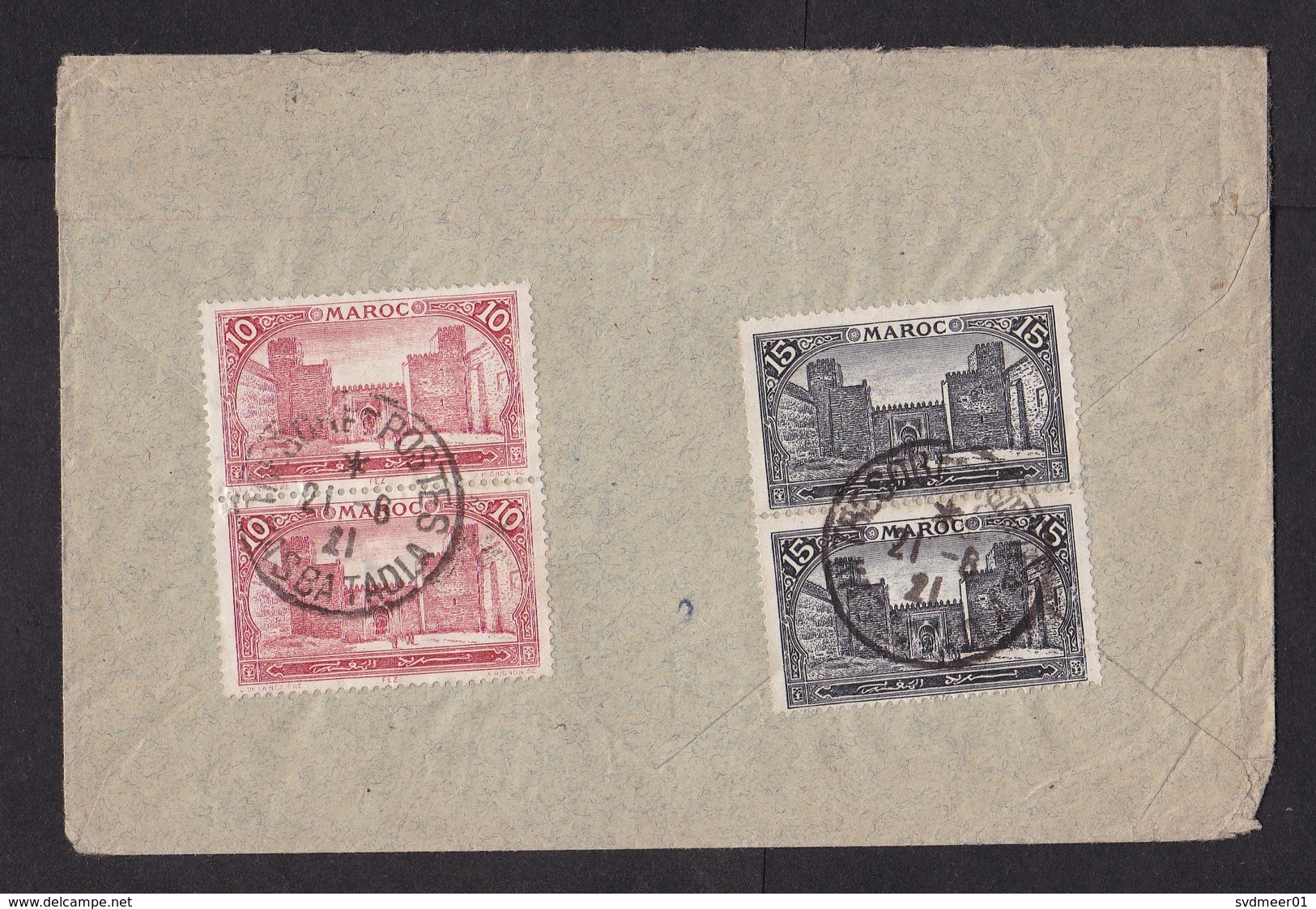 Morocco: Cover Kasba Tadla To Austria, 1921, 4 Stamps, Military, Armed Forces, Foreign Legion? (traces Of Use) - Briefe U. Dokumente